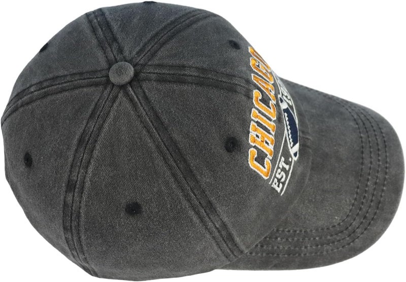 Terojnkl Embroidered City Football Hat for Men Women, Adjustable Unisex Cotton Fans Baseball Cap - Image 4